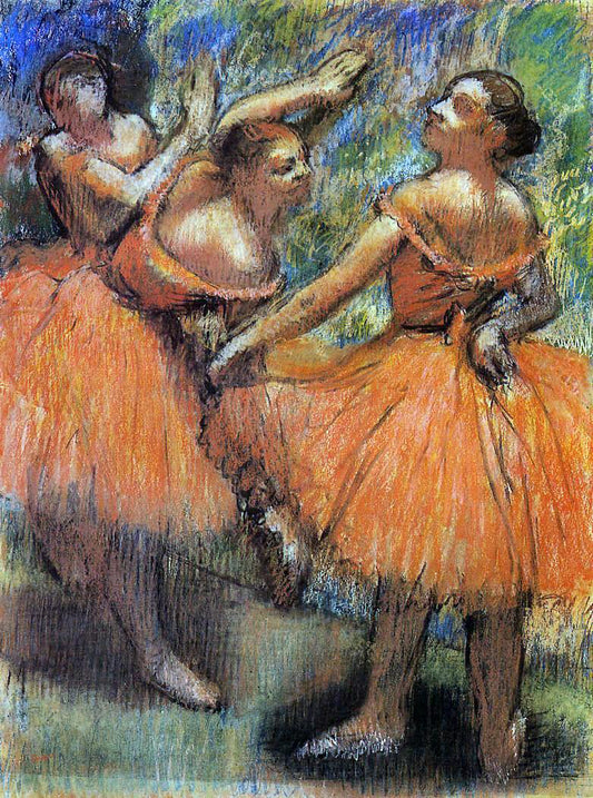  Edgar Degas Red Ballet Skirts - Hand Painted Oil Painting