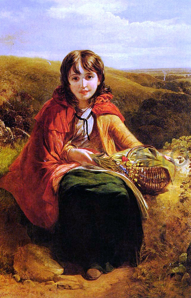  John Deffett Francis Red Riding Hood - Hand Painted Oil Painting