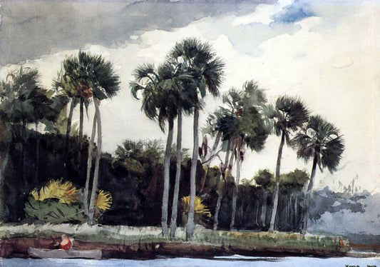  Winslow Homer Red Shirt, Homosassa, Florida - Hand Painted Oil Painting