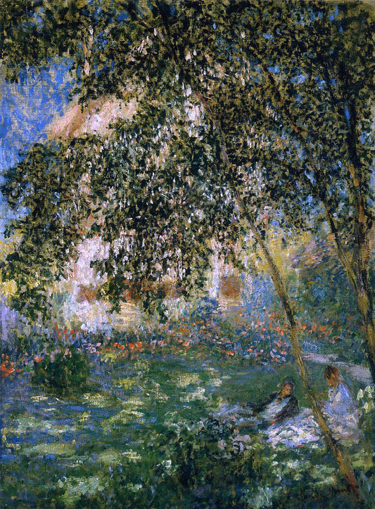  Claude Oscar Monet Relaxing in the Garden, Argenteuil - Hand Painted Oil Painting