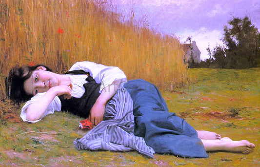  William Adolphe Bouguereau Rest in Harvest - Hand Painted Oil Painting