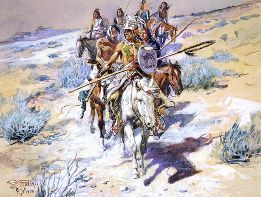  Charles Marion Russell Return of the Warriors - Hand Painted Oil Painting