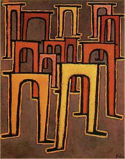  Paul Klee Revolution of the Viaduct - Hand Painted Oil Painting