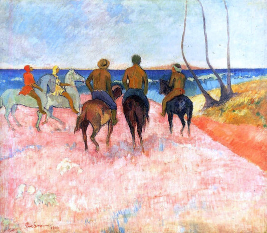  Paul Gauguin Riders on the Beach - Hand Painted Oil Painting