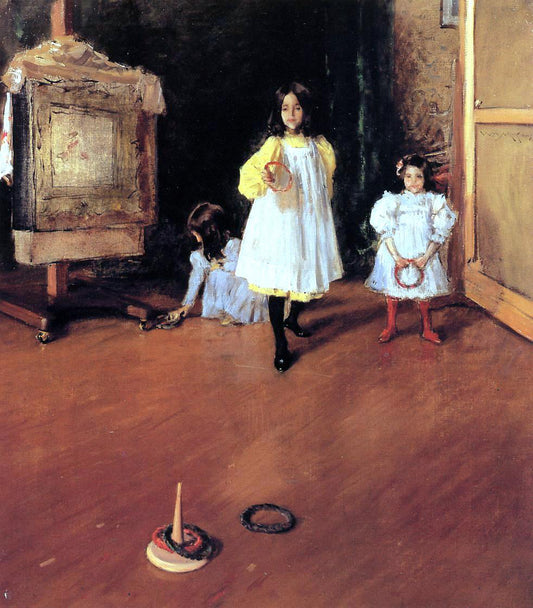  William Merritt Chase Ring Toss - Hand Painted Oil Painting