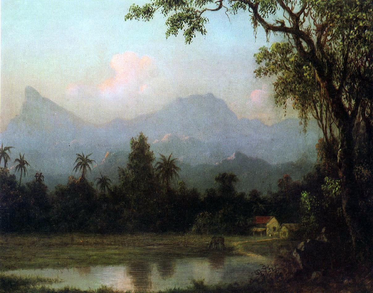  Martin Johnson Heade Rio de Janeiro, South American Scene with Cabin - Hand Painted Oil Painting