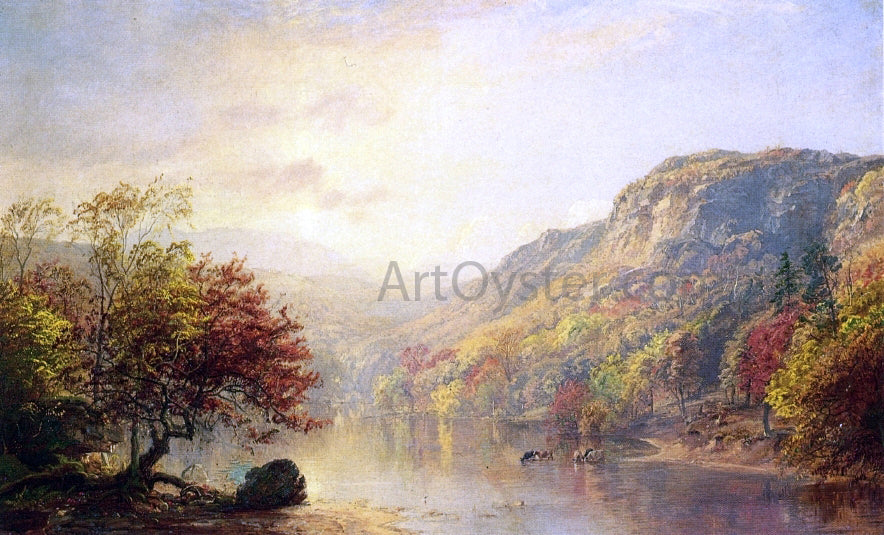  Jasper Francis Cropsey River in Autumn - Hand Painted Oil Painting