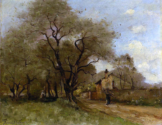  Paul Desire Trouillebert Road on the Edge of a Village - Hand Painted Oil Painting