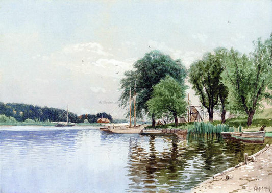  Alfred Thompson Bricher Rockaway Beach, Long Island - Hand Painted Oil Painting