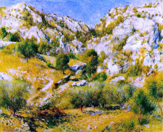  Pierre Auguste Renoir Rocky Craggs at l'Estaque - Hand Painted Oil Painting