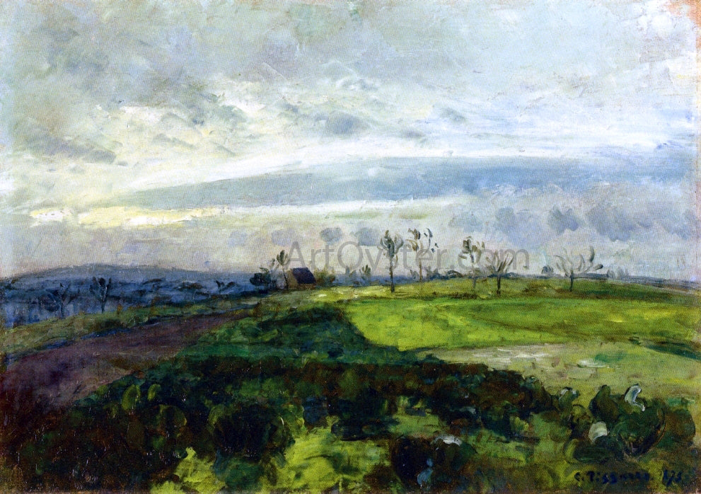  Camille Pissarro Rolling Landscape in Winter - Hand Painted Oil Painting