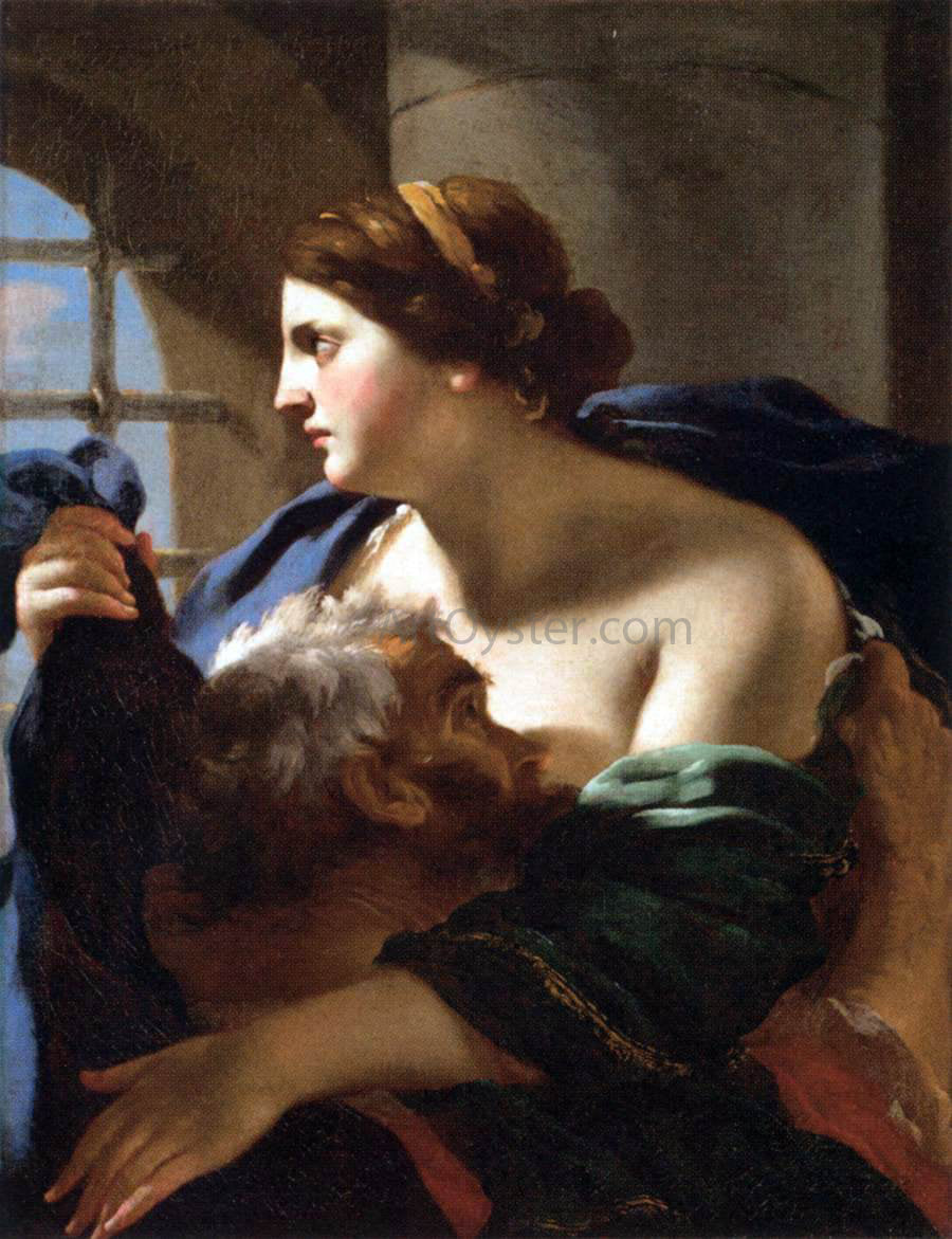  Charles Mellin Roman Charity - Hand Painted Oil Painting