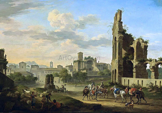  Jacob De Heusch Rome: A View of the Forum Romanum - Hand Painted Oil Painting