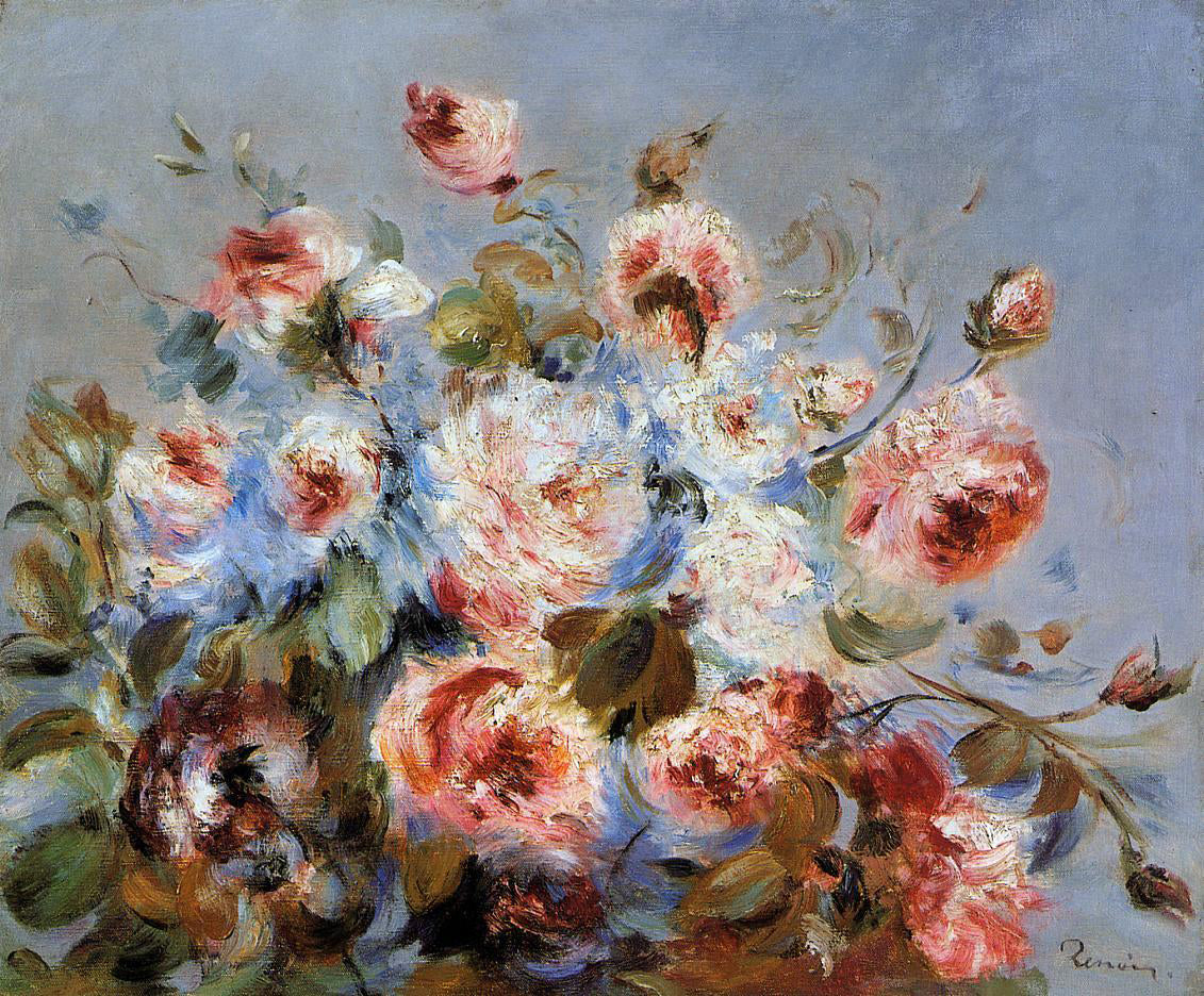  Pierre Auguste Renoir Roses from Wargemont - Hand Painted Oil Painting
