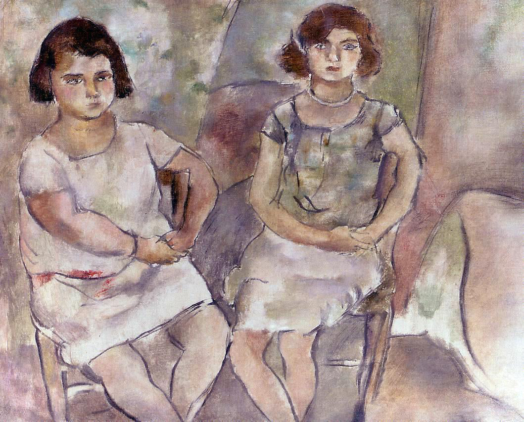  Jules Pascin Rosette and Nana - Hand Painted Oil Painting