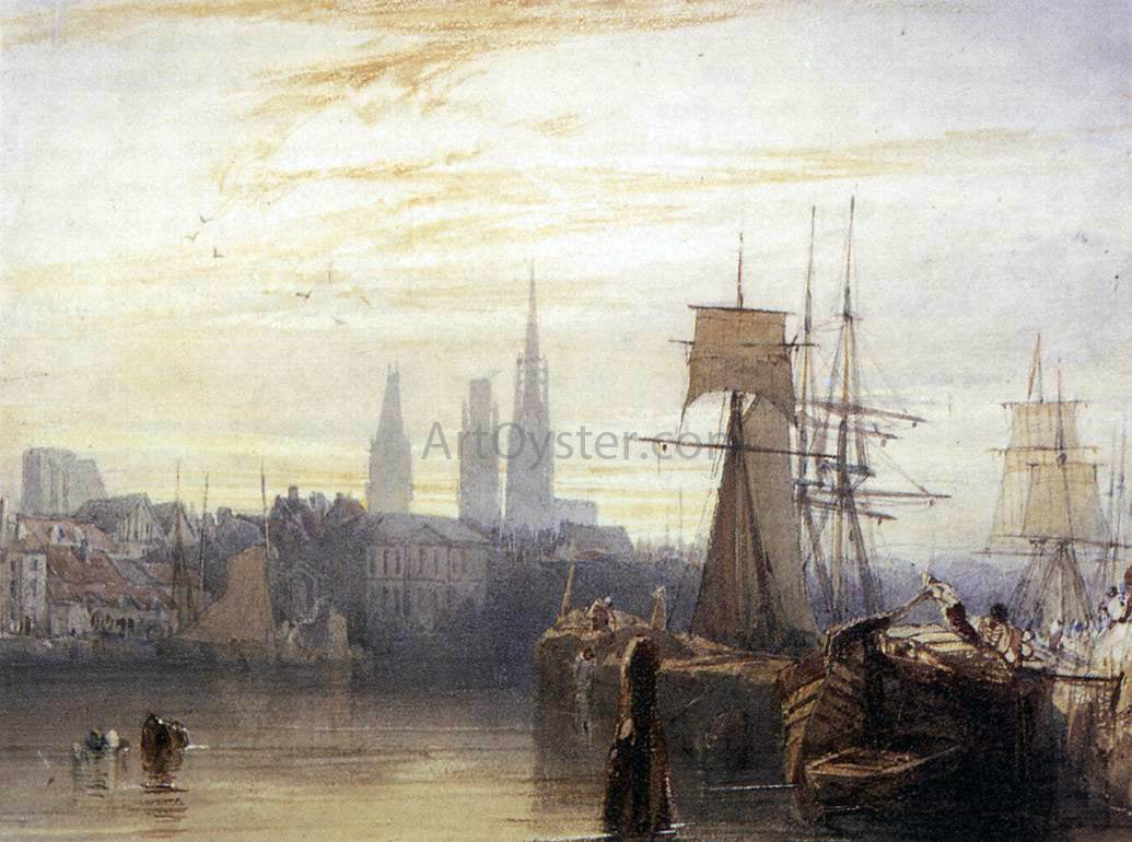  Richard Parkes Bonington Rouen - Hand Painted Oil Painting