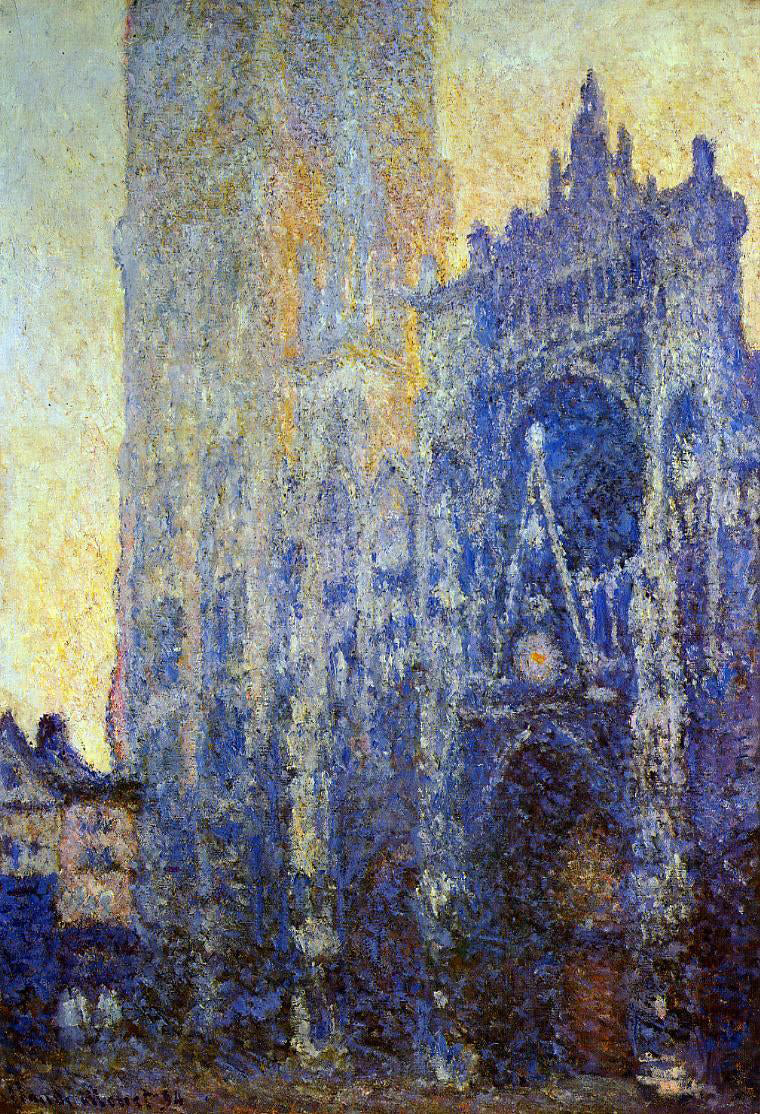  Claude Oscar Monet Rouen Cathedral, the Portal, Morning Effect - Hand Painted Oil Painting