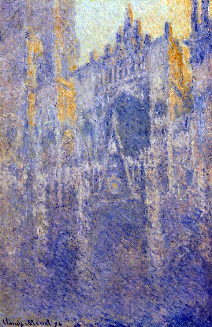  Claude Oscar Monet Rouen Cathedral, the Portal, Morning Fog - Hand Painted Oil Painting