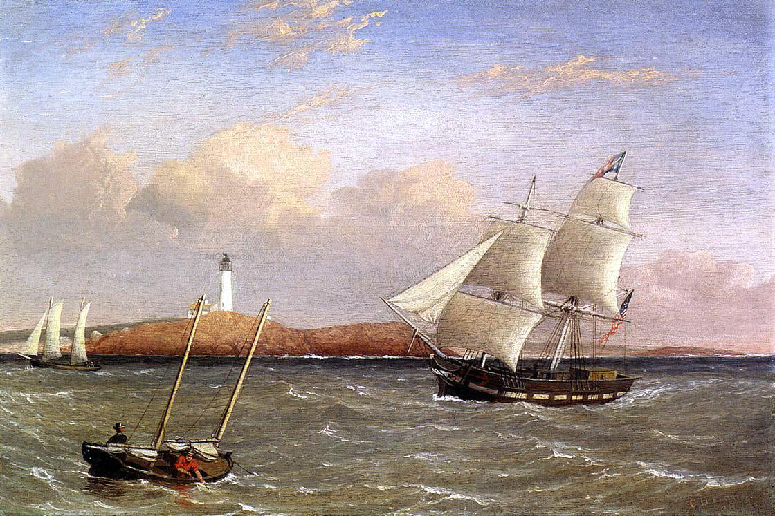  Fitz Hugh Lane Rounding the Lighthouse - Hand Painted Oil Painting