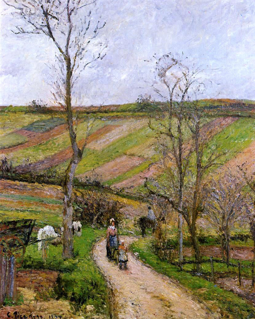  Camille Pissarro Route du Fond de l'Hermitage, Pontoise - Hand Painted Oil Painting
