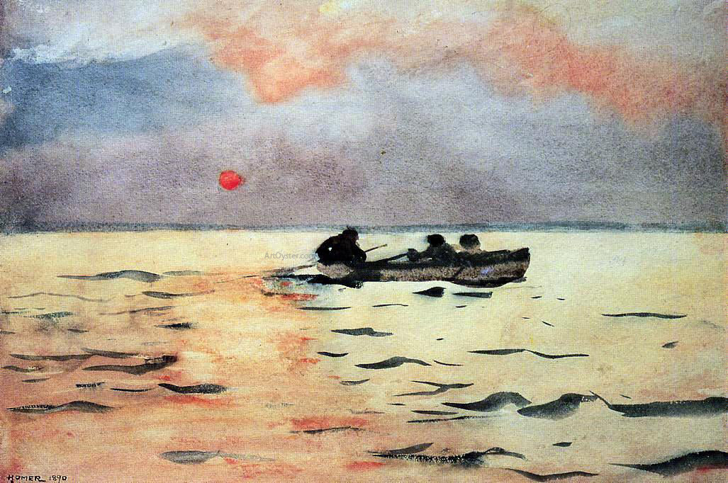  Winslow Homer Rowing Home - Hand Painted Oil Painting