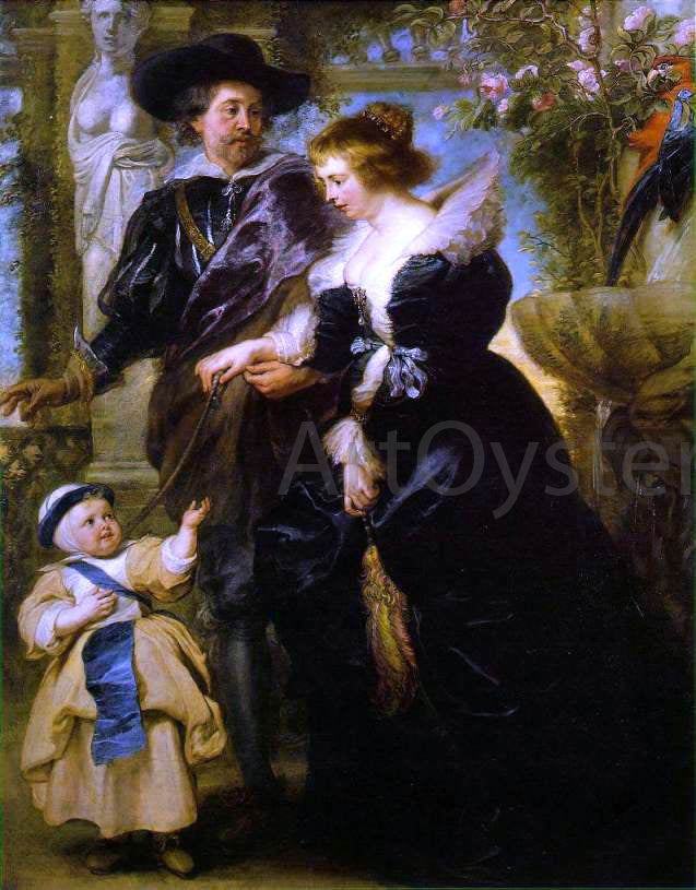  Peter Paul Rubens Rubens, his wife Helena Fourment, and their son Peter Paul - Hand Painted Oil Painting