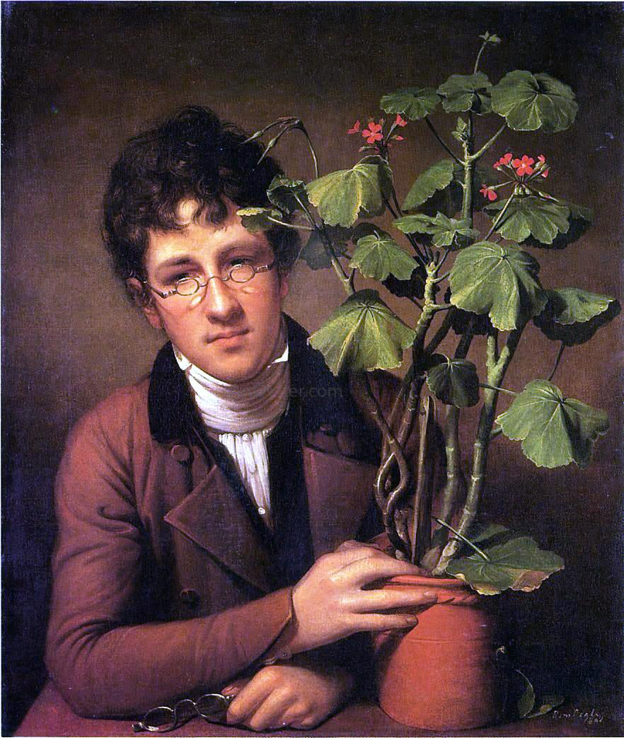  Rembrandt Peale Rubens Peale with a Geranium - Hand Painted Oil Painting