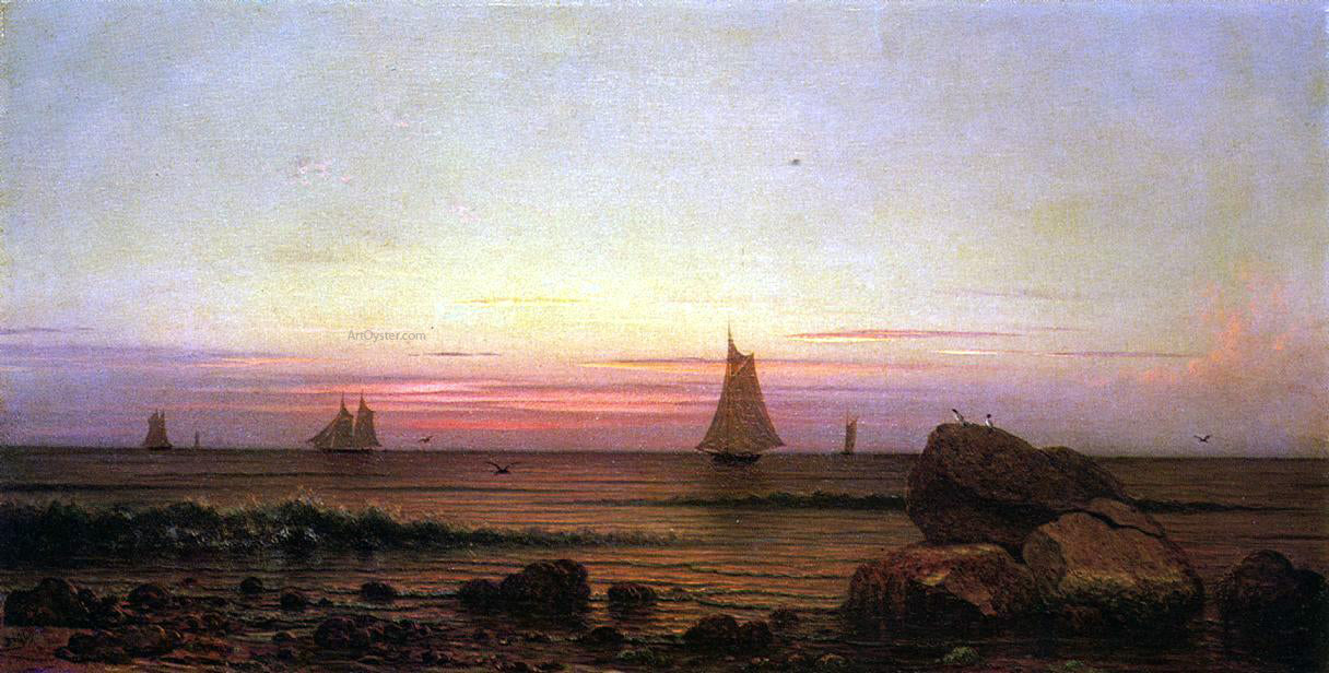  Martin Johnson Heade Sailing off the Coast - Hand Painted Oil Painting
