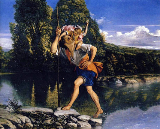  Orazio Gentileschi Saint Christopher - Hand Painted Oil Painting