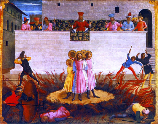  Fra Angelico Saint Cosmas and Saint Damian Condamned (San Marco Altarpiece) - Hand Painted Oil Painting