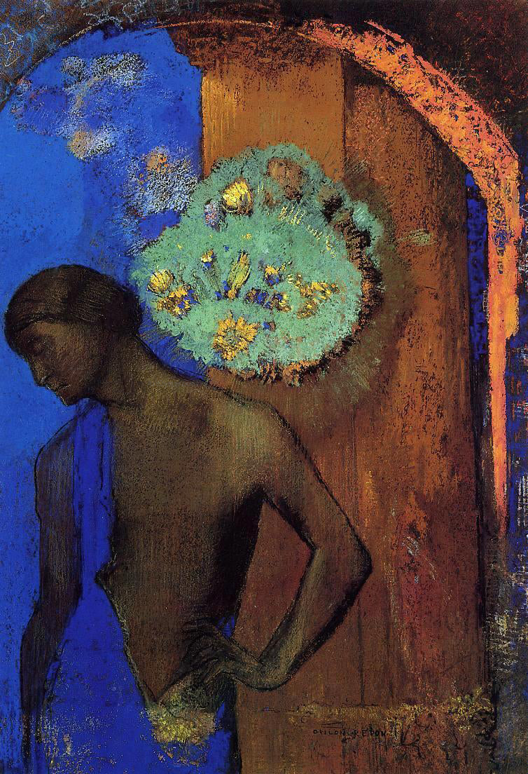  Odilon Redon Saint John (also known as The Blue Tunic) - Hand Painted Oil Painting
