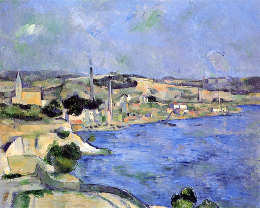  Paul Cezanne Saint-Henri and the Bay of l'Estaque - Hand Painted Oil Painting