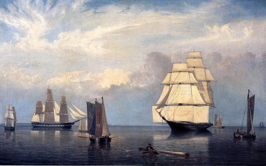  Fitz Hugh Lane Salem Harbor - Hand Painted Oil Painting