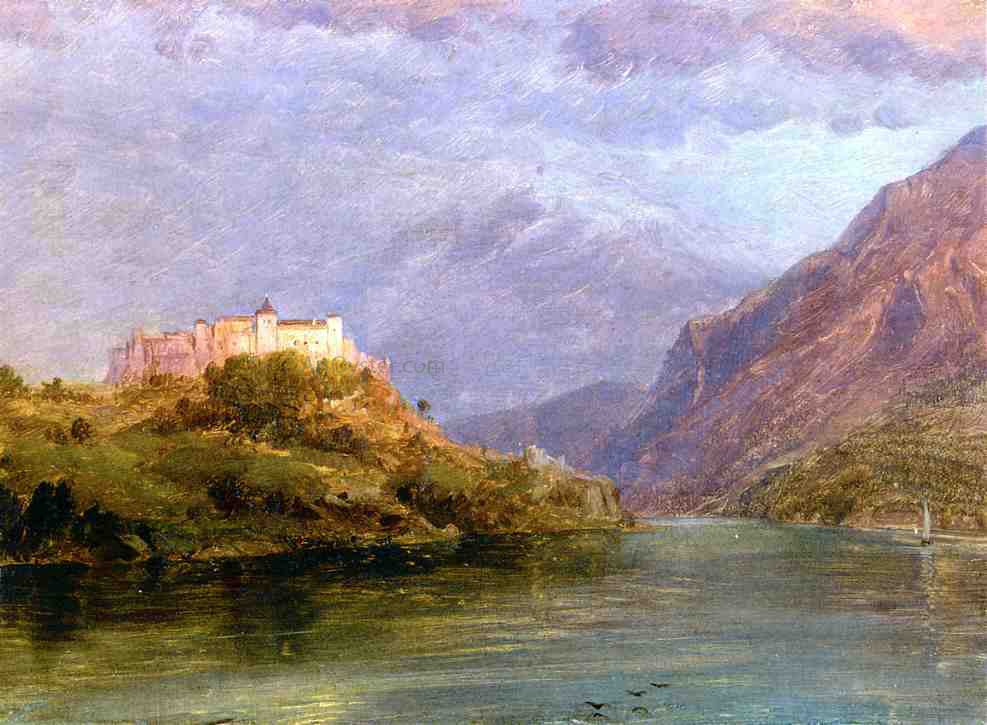  Frederic Edwin Church Salzburg Castle - Hand Painted Oil Painting