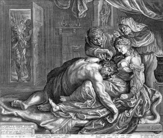  Jacob Matham Samson and Delilah - Hand Painted Oil Painting