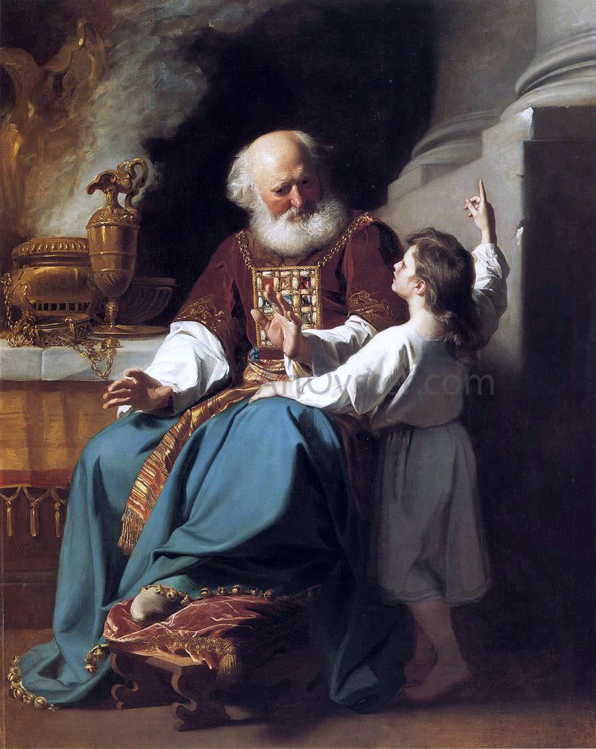  John Singleton Copley Samuel Reading to Eli the Judgments of God Upon Eli's House - Hand Painted Oil Painting