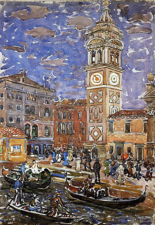  Maurice Prendergast Santa Maria Formosa, Venice - Hand Painted Oil Painting