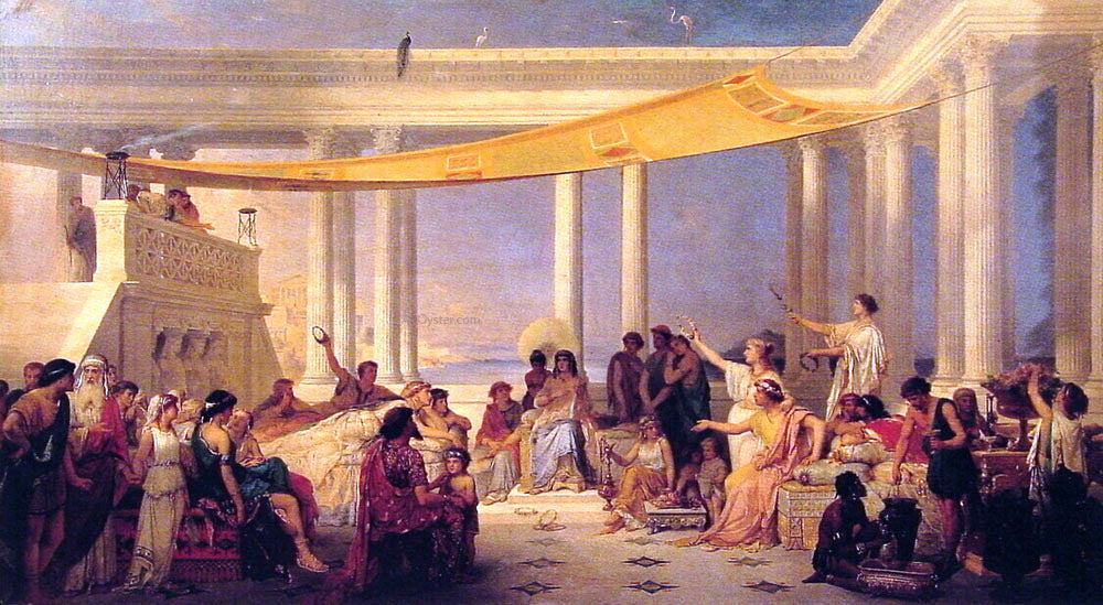  Pierre Joseph Coomans Sappho at Mitylene - Hand Painted Oil Painting