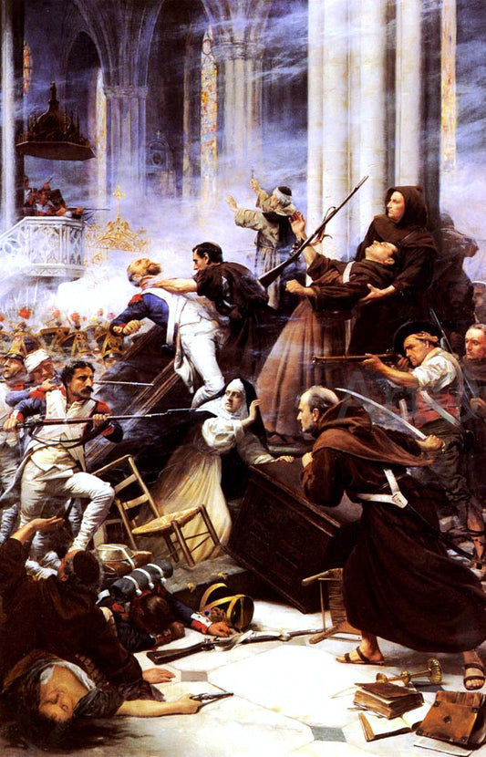  Harold Piffard Saragossa: 10 February, 1809 - Hand Painted Oil Painting