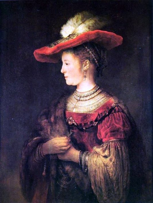  Rembrandt Van Rijn Saskia with a Bonnet - Hand Painted Oil Painting