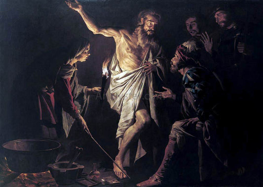  Matthias Stom Saul and the Witch of Endor - Hand Painted Oil Painting