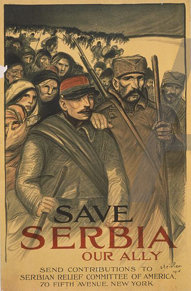  Theophile Alexandre Steinlen Save Serbia - Hand Painted Oil Painting