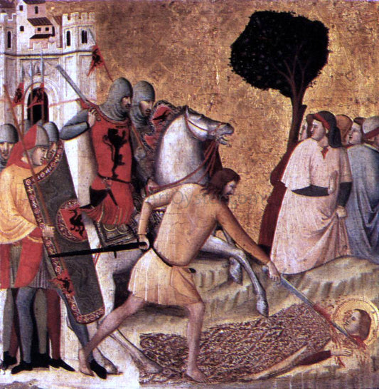  Giovanni Baronzio Scenes from the Life of St Colomba: Beheading of St Colomba - Hand Painted Oil Painting