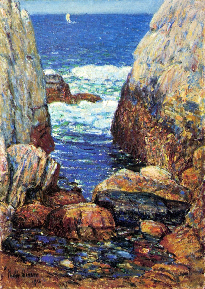  Frederick Childe Hassam Sea and Rocks, Appledore, Isles of Shoals - Hand Painted Oil Painting