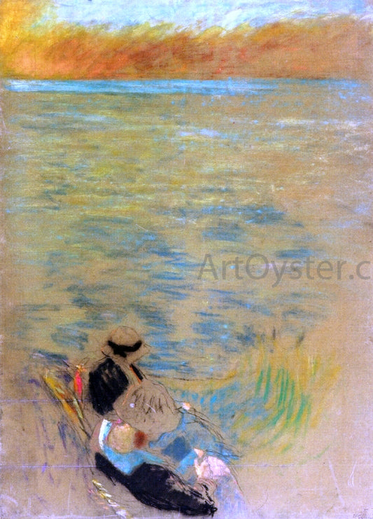  Edouard Vuillard Sea at Sunset, Women on the Shore - Hand Painted Oil Painting