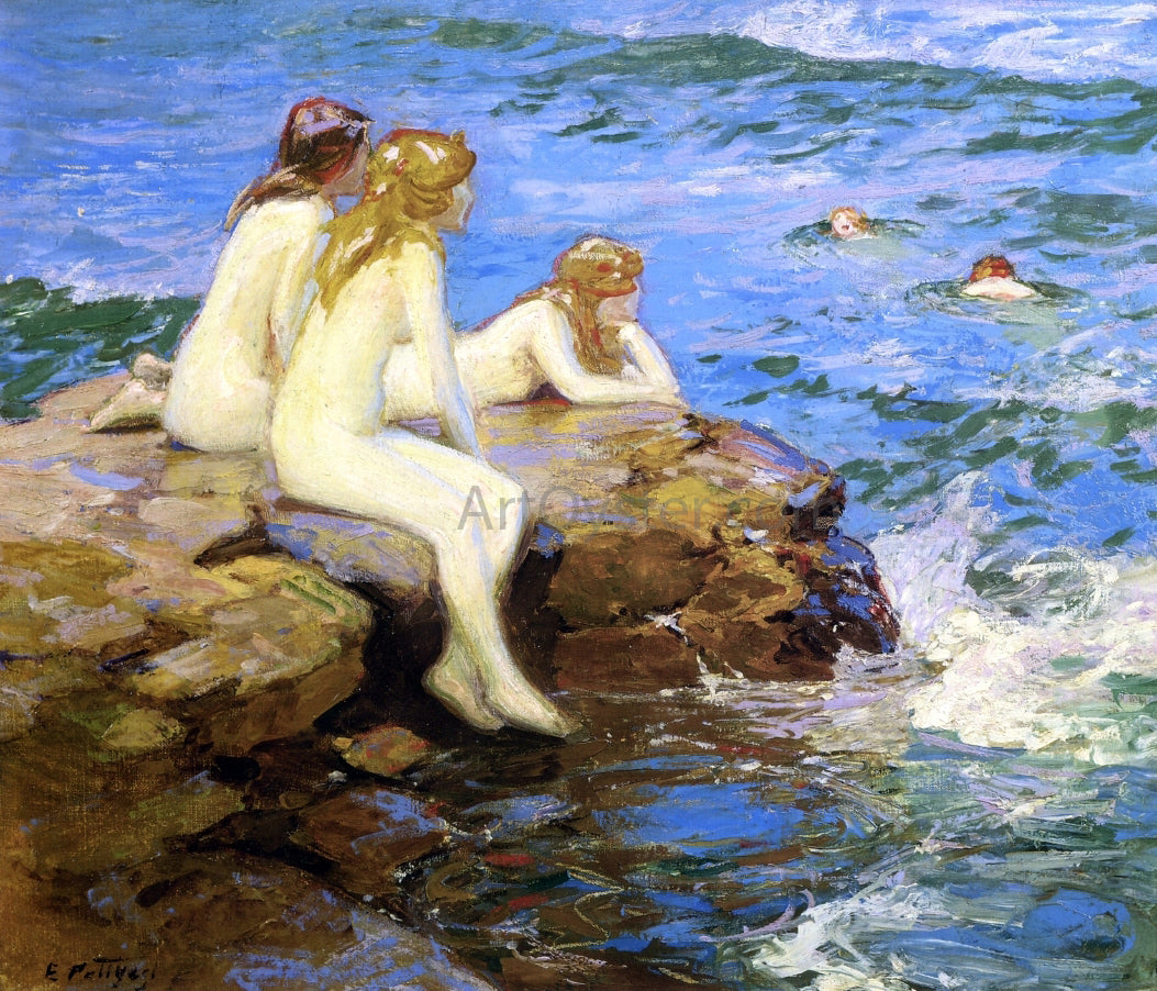 Edward Potthast Sea Nymphs - Hand Painted Oil Painting