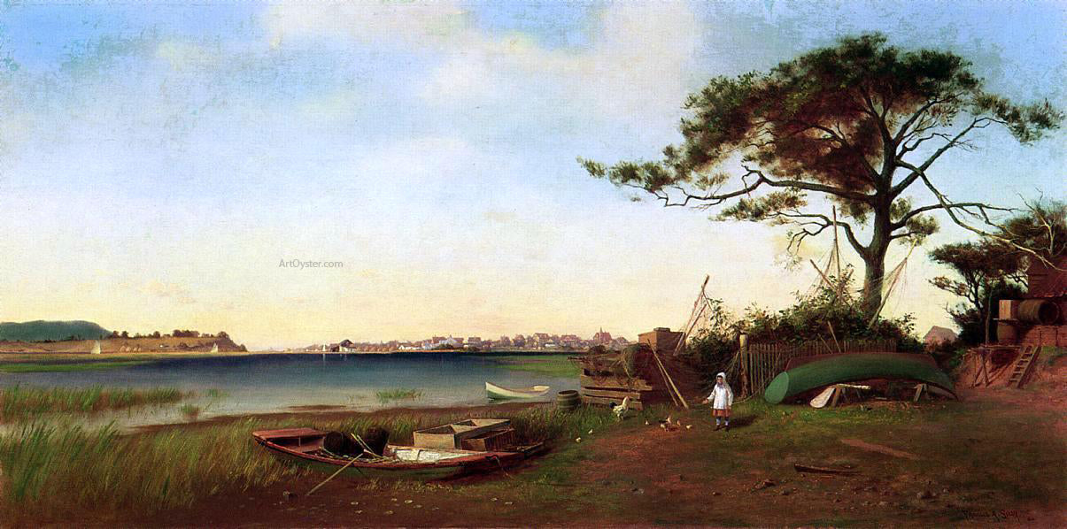  Francis A Silva Seabright from Galilee - Hand Painted Oil Painting