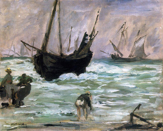  Edouard Manet A Seascape - Hand Painted Oil Painting