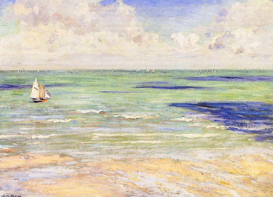  Gustave Caillebotte Seascape, Regatta at Villers - Hand Painted Oil Painting