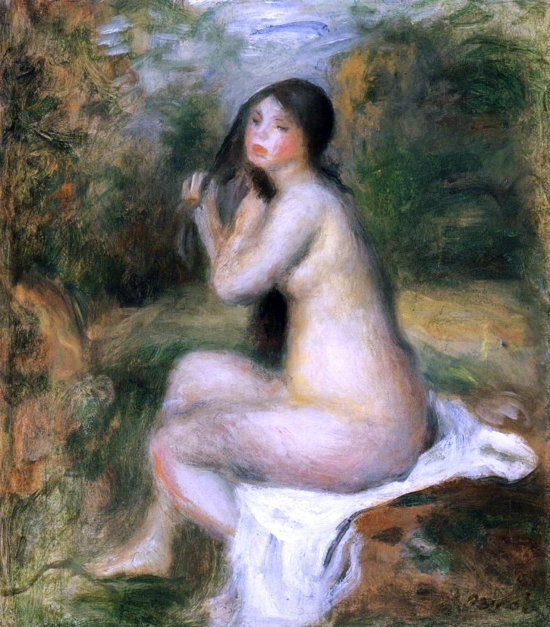  Pierre Auguste Renoir Seated Bather - Hand Painted Oil Painting